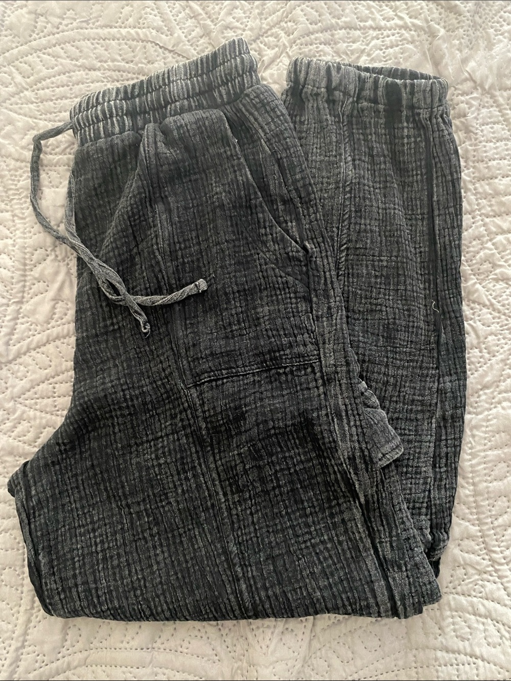 Women’s Relaxed Drawstring Pants - Dark Charcoal